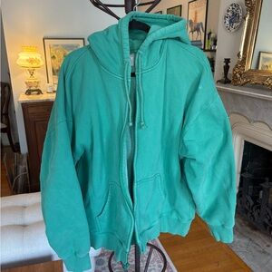 TNA Cozy Fleece Hoodie in Mint